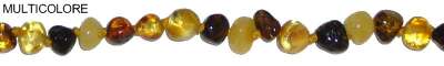 collier ambre multicolore