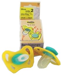 mollis - silicone pacifiers (pack of 2)