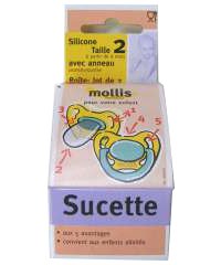 mollis - lot de 2 sucettes en silicone