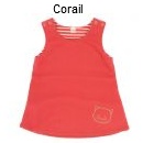 robe en coton bio rouge - popolini iobio